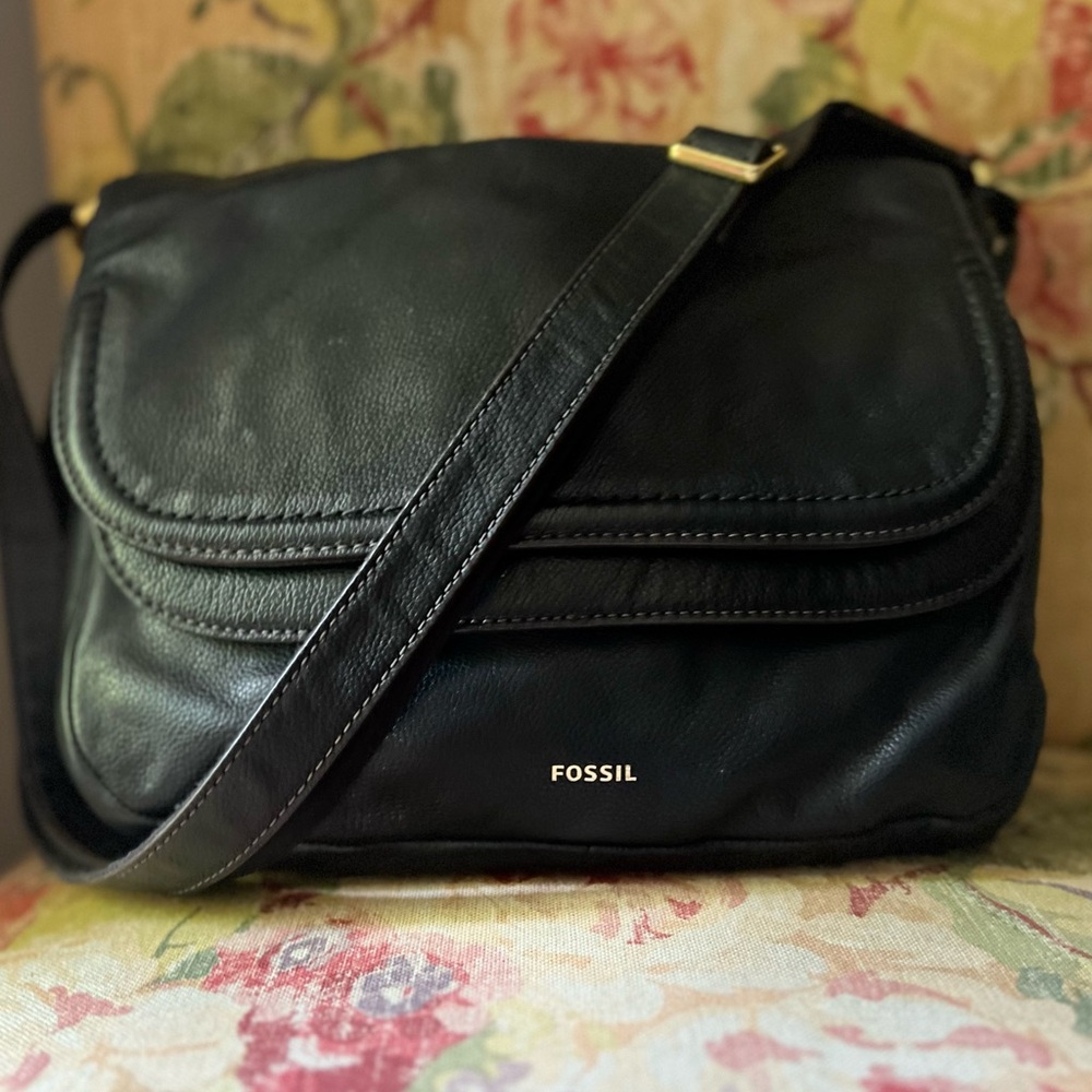 Fossil Black Leather Women's Bag